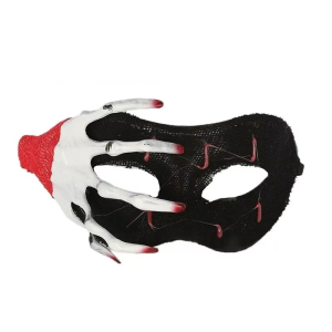 Halloween Laced Masks w Bloody Skull Hand