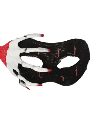 Halloween Lace Mask w Skull Hands Cosplay Party Props