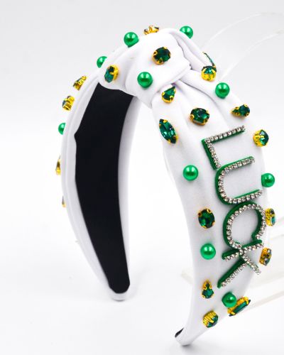 St. Patrick Hairband w Rhinestones