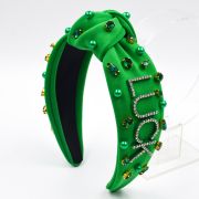 St. Patrick Hairband w Luck Letters- Green