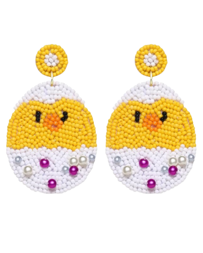 Easter Beaded Egg Dangle Earrings