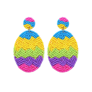 Easter Beaded Egg Earrings