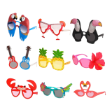 Funny Hawaiian Glasses, Tropical Fancy Dress Props, Fun Summer Kids Party Favors, Beach Themed Party Supplies Decoration