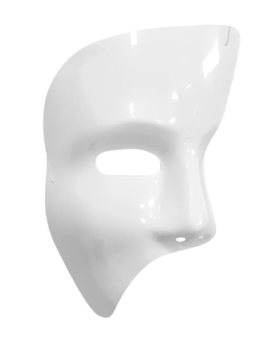 Cheap White Phantom Plastic Mask Half Face Masks