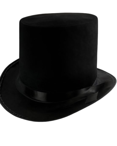 Victorian Black Top Hat Coachman Dress Up Hat