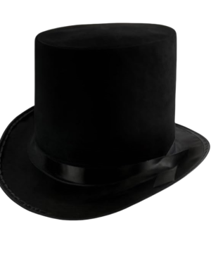 Victorian Black Top Hat Coachman Dress Up Hat