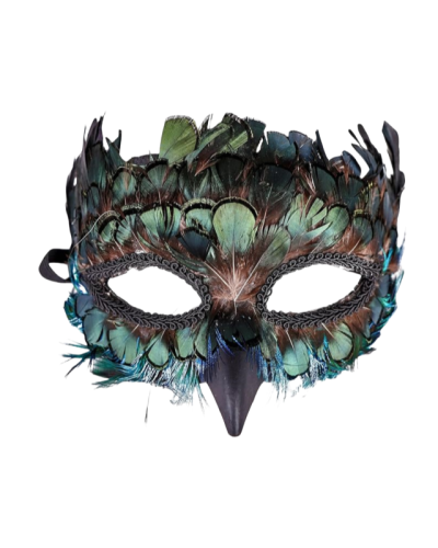 Peacock Feather Bird Masquerade Mask