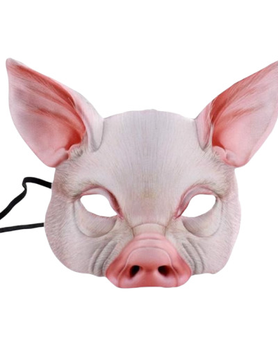Half Face Animal Pig Mask For Halloween Costume Props