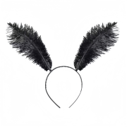 Black Feather Headband For Moth Wings Costume