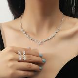 Sliver Crystal Wedding Jewelry Set