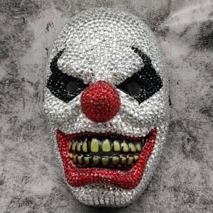 Scary Clown Rhinestone Mask
