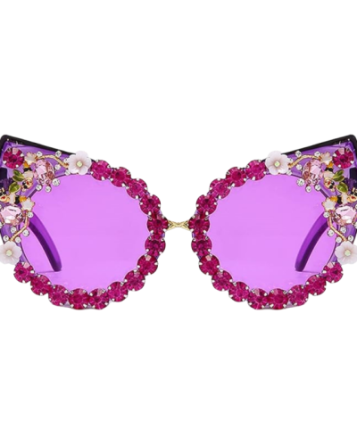 Rhinestone Cat Eye Sunglasses Party Glasses