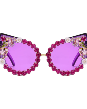 Rhinestone Cat Eye Sunglasses Party Glasses