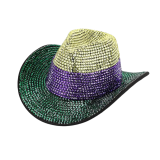 Mardi Gras PGG Rhinestone Cowboy Hat