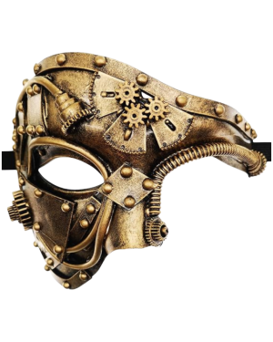 Steampunk Metal Cyborg Venetian Mask