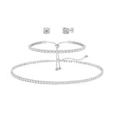 Tennis Necklace Bracelet Earrings Wedding Jewelry