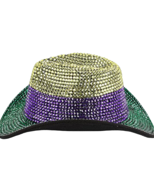 Mardi Gras PGG Rhinestone Cowboy Hat