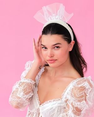 Bachelorette Party Pearl Bride Headband
