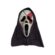 Fun World Bloody Ghost Face Rhinestone Mask