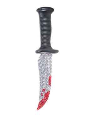 Halloween Bling Knife Bloody Rhinestone Bowie Knife