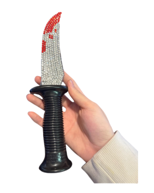 Halloween Bling Knife Bloody Rhinestone Bowie Knife