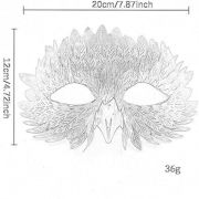 Black Crow Half Face Mask For Crow Costume