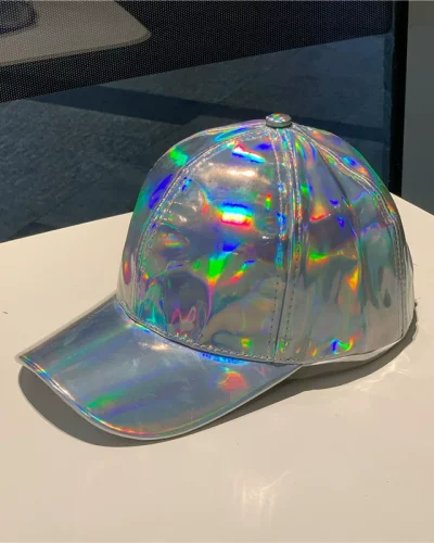 Shinny Mardi Gras Baseball Hat Headwrap For Party Parade