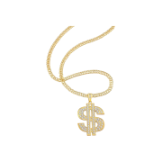 Gold Hip Hop Dollar Sign Necklaces