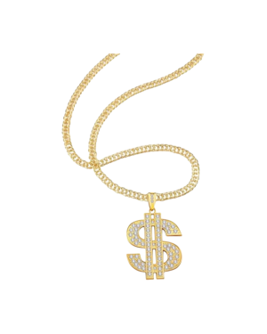 Gold Hip Hop Dollar Sign Necklaces