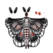 Black Feather Headband For Moth Wings Costume