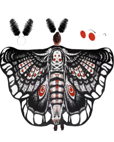 Black Feather Headband For Moth Wings Costume
