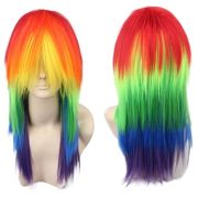 Rainbow Long Straight Wig
