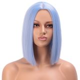 Light Blue Bob Cut Wig