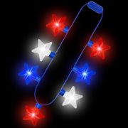 LED Holiday Light Up Stars Necklace