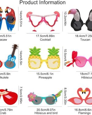 Luau Party Sunglasses Hawaiian Glasses EA