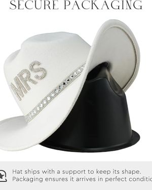 Mr & Mrs Rhinestone Felt Cowboy Hat