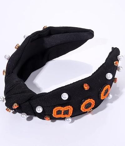 Beaded Embellished BOO Pearl Headband