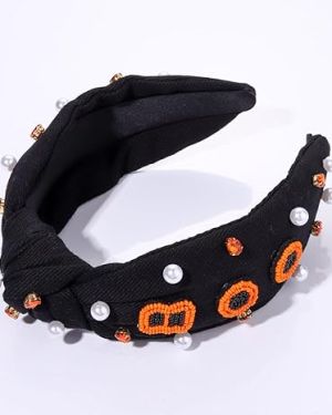Beaded Embellished BOO Pearl Headband