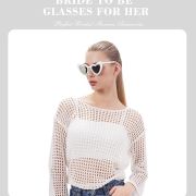 Bachelorette White Heart Glasses