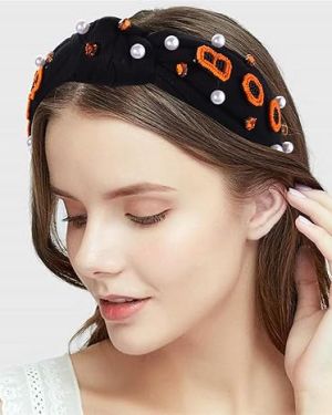 Beaded Embellished BOO Pearl Headband