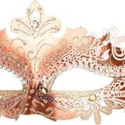 Women Metal Mask w Shiny Rhinestone