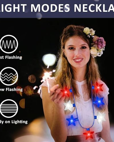 Light up Independence Day Necklaces