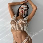 Rhinestone Face Mask For Women