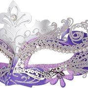 Women Metal Mask w Shiny Rhinestone