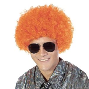 Cosplay Fluffy Afro Synthetic Clown Wig for Men-Orange