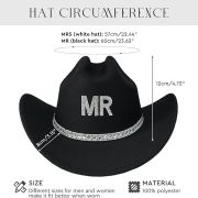 Bride Cowgirl Hat Groom Cowboy Hat