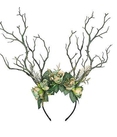 Woodland Antler Flower Crown Headband