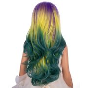 Children Colorful Middle Part Synthetic Wigs