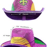 LED Light Up Sequin Cowboy Hat