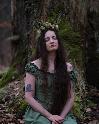 Woodland Antler Flower Crown Headband